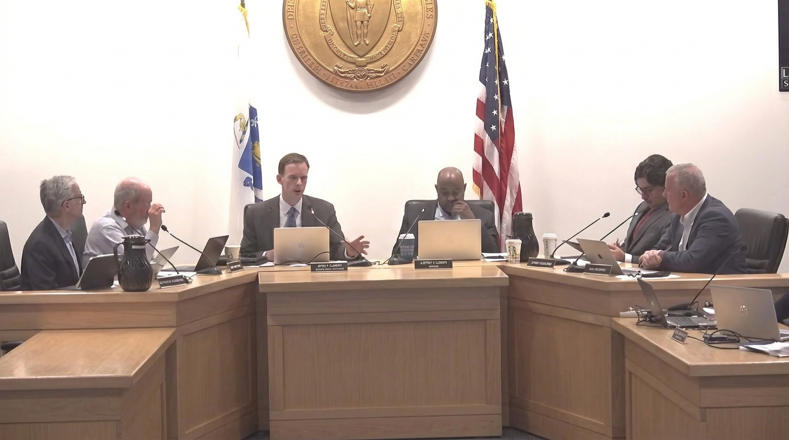 Brookline Select Board in session